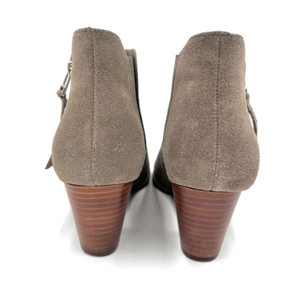 Vionic Sterling Taupe Suede Side Zip Booties Size 8 - Picture 6 of 12